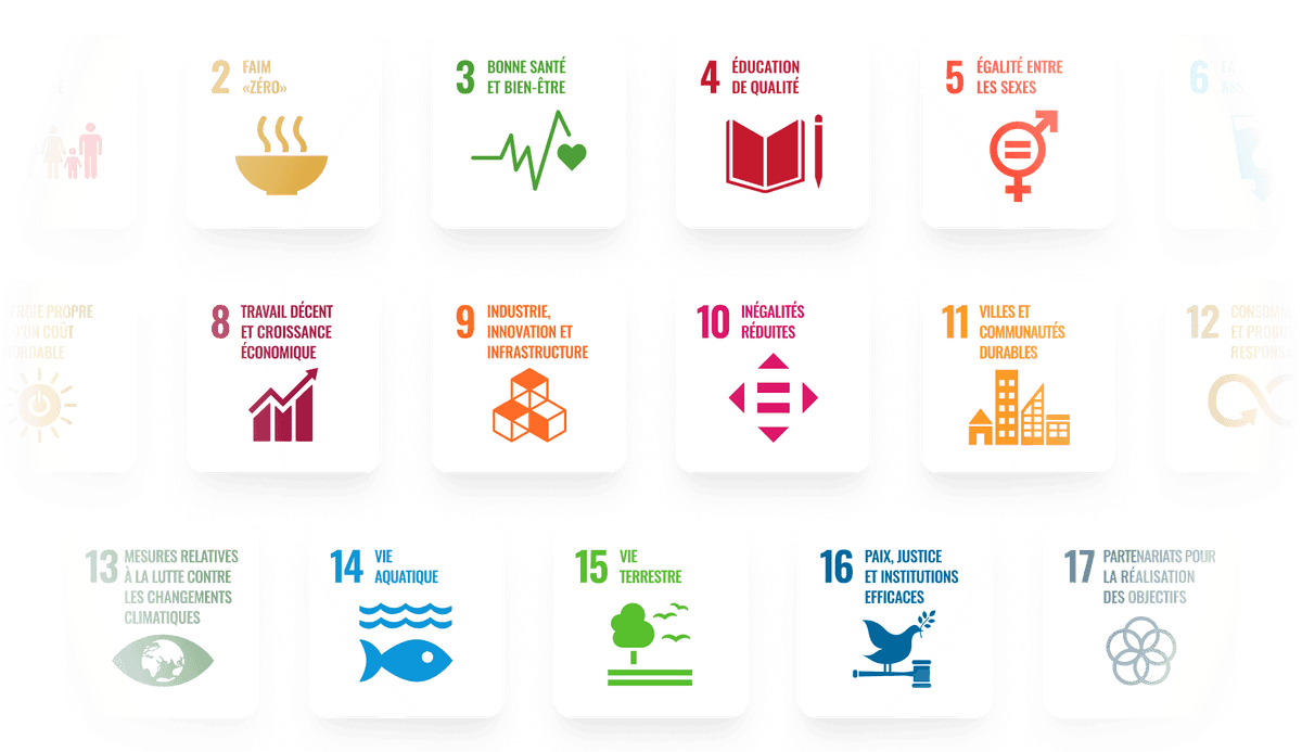 Les 17 objectifs de développement durable des Nations unies